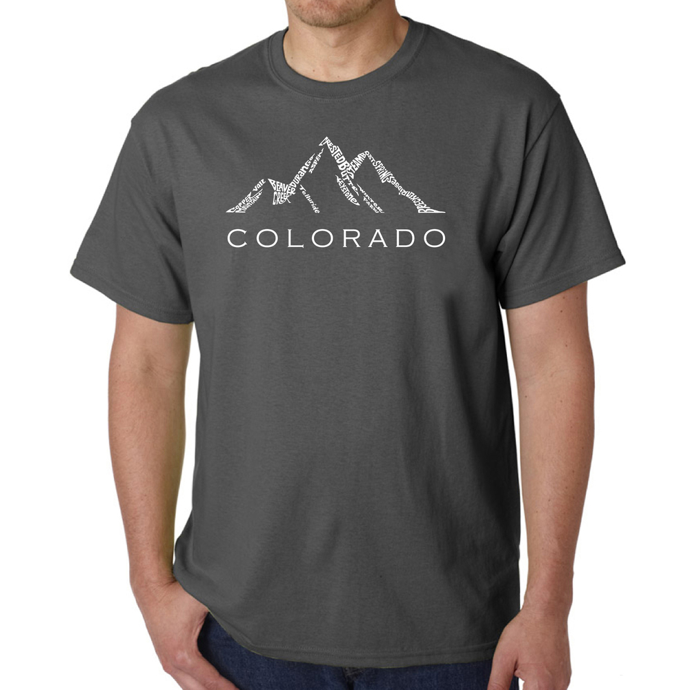 Men's Word Art T-shirt - Colorado Ski Towns